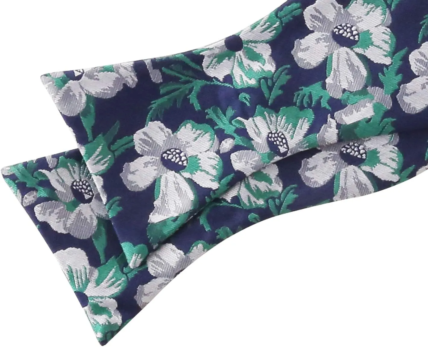 Alizeal Mens Classic Floral Pattern Self-tied Bow Tie and Handkerchief Set