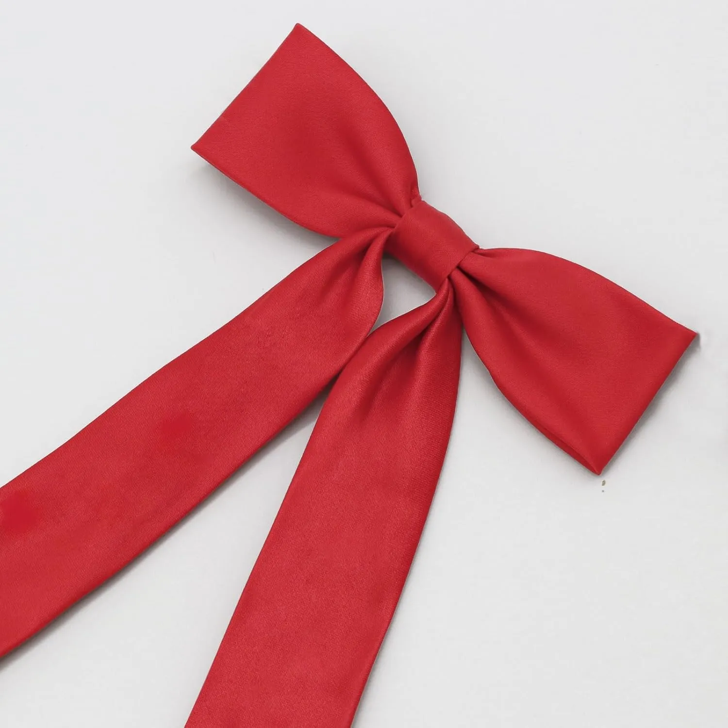 Bow Ties for Women Girls Pre-tied Adjustable Womens Bow Tie, Solid Color Ribbon Bowtie for Women School Uniform Shirt