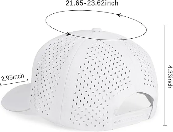 Custom Logo Quick Dry Baseball Cap Snapback Hats Mesh Trucker Hat for Men Women Water-Resistant Outdoor Golf Hat Ball Cap