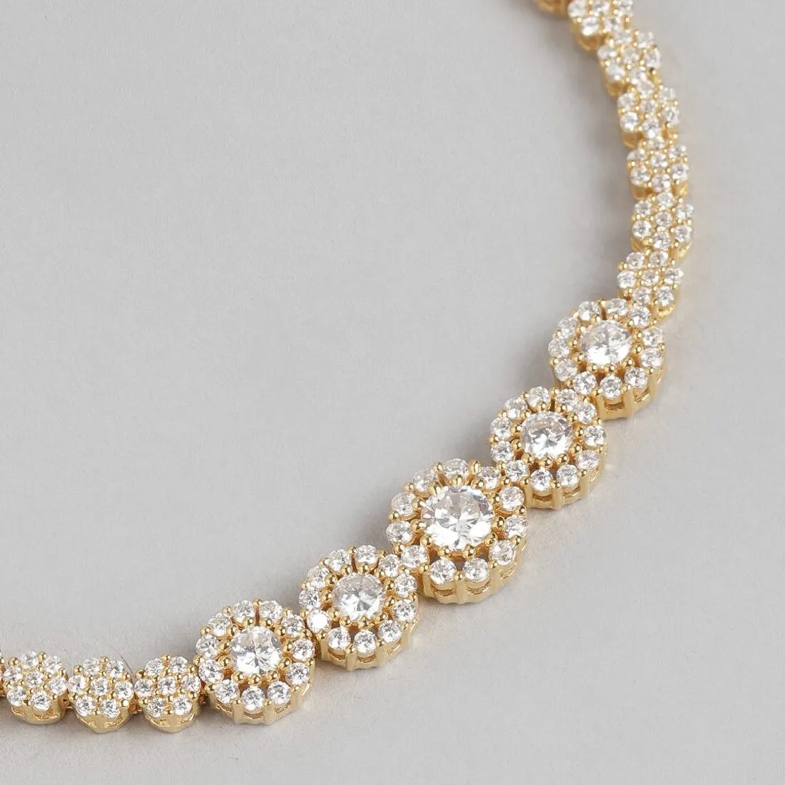 Golden Blossom Gold-Plated 925 Sterling Silver Flower Bracelet