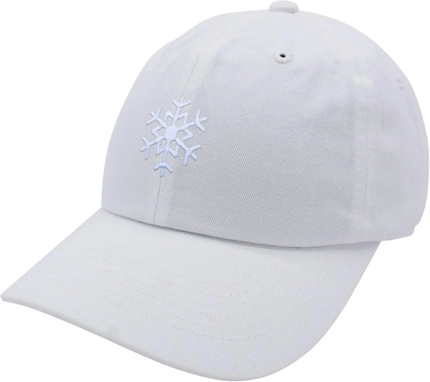JPAK Snowflake Baseball Cap Embroidered Cotton Dad Hat -