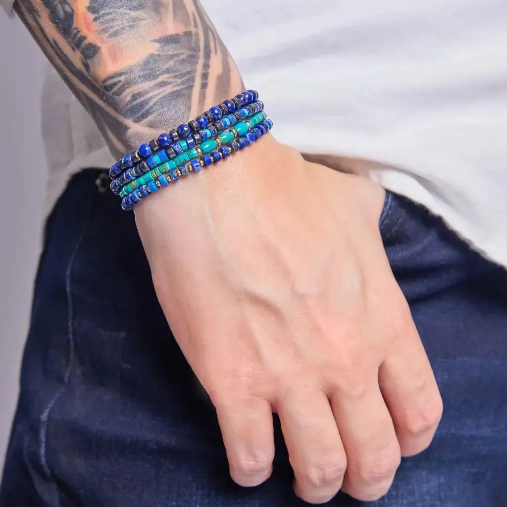 Lapis Lazuli & Turquoise Bracelet | 14K Gold