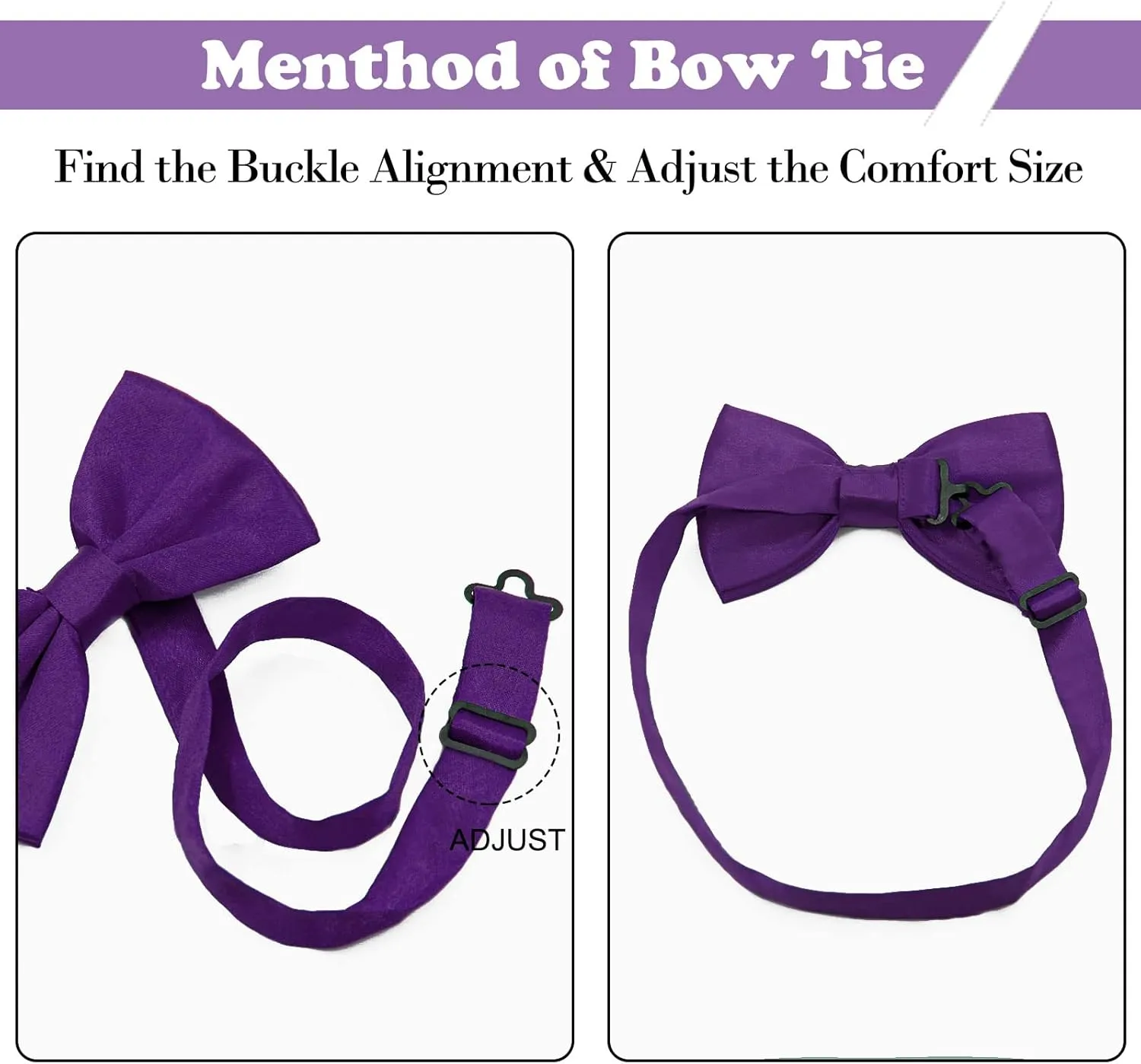 Mantieqingway Bow Ties for Men, Pre Tied Mens Adjustable Length Bowtie for Party Wedding Prom for Adults & Children