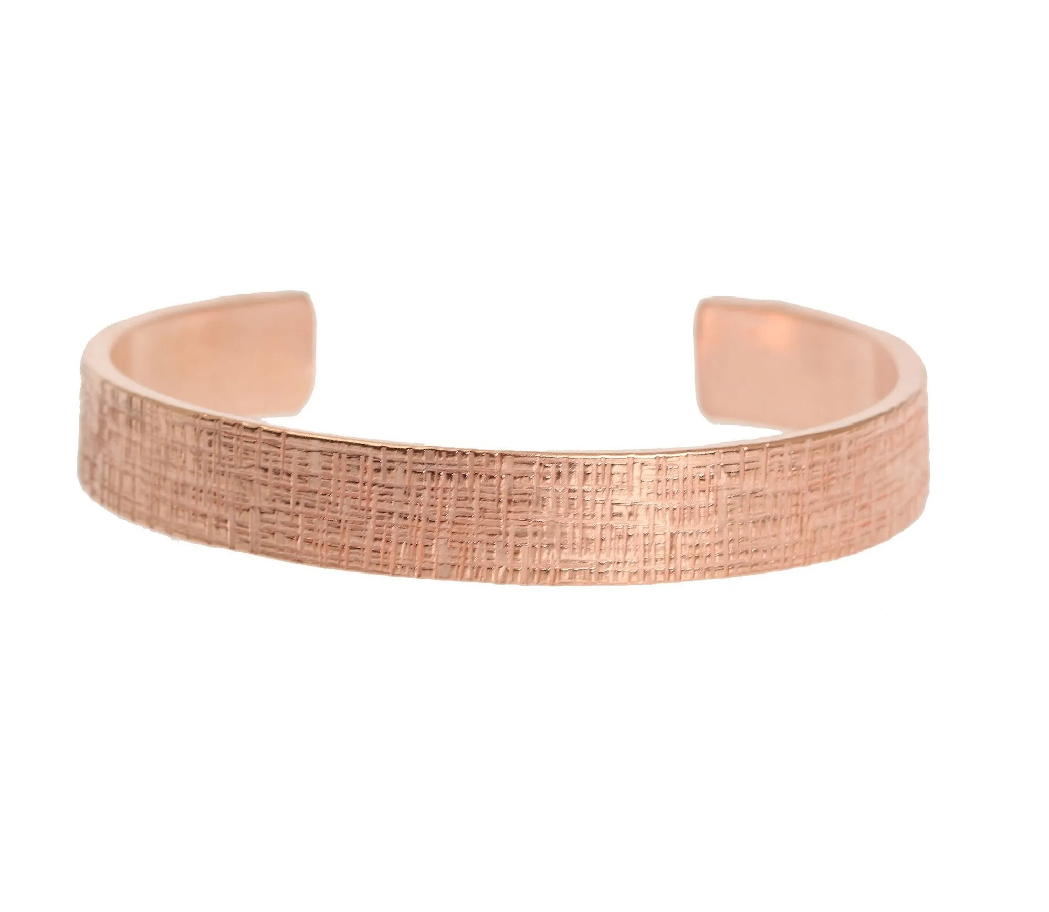 Men's Linen Copper Cuff Bracelet - 10mm Wide