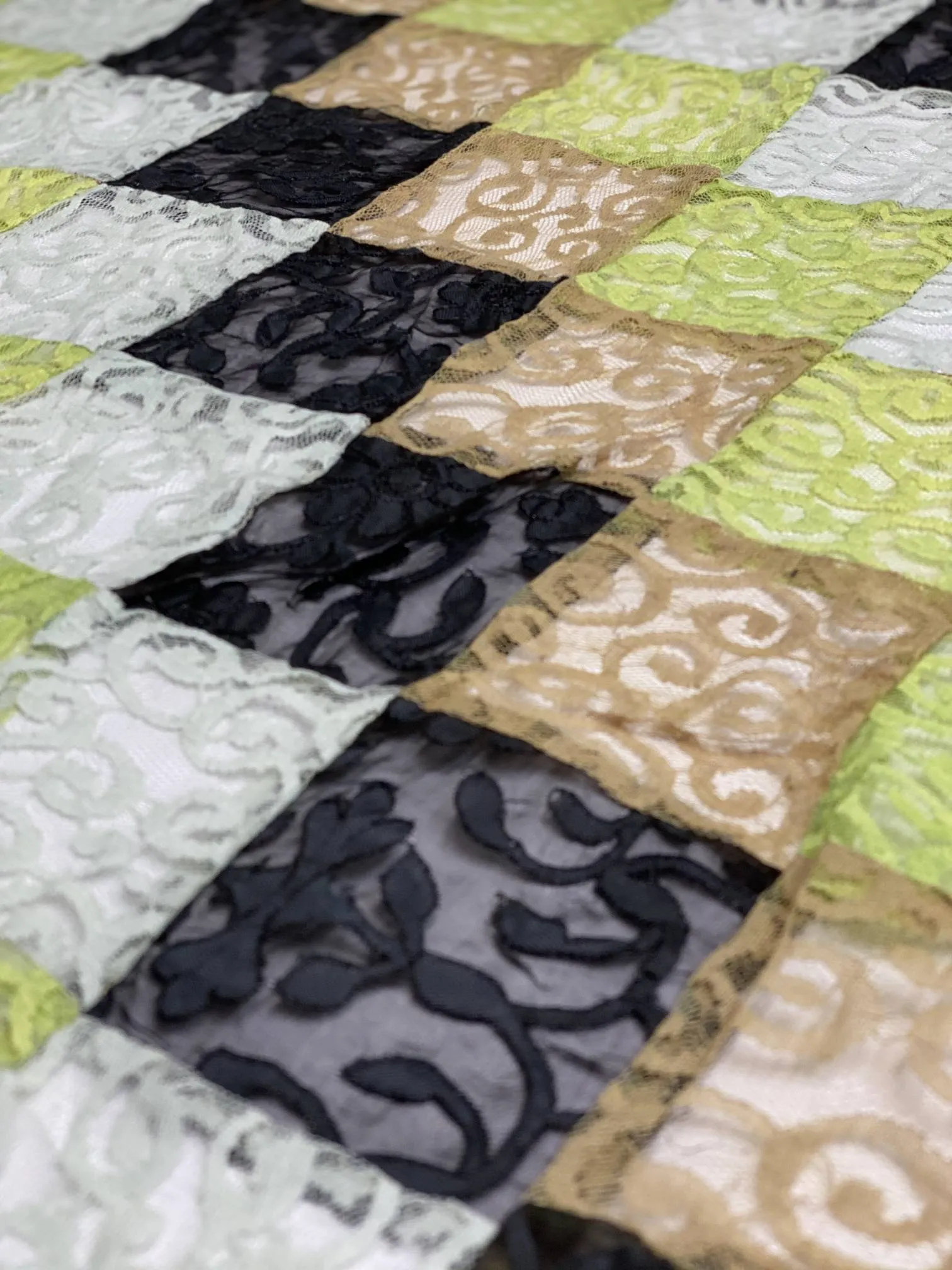 Multicolor Lace Patchwork JEAD-021 Fabric