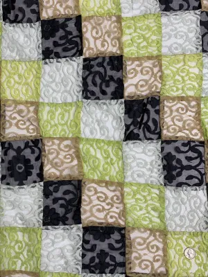 Multicolor Lace Patchwork JEAD-021 Fabric