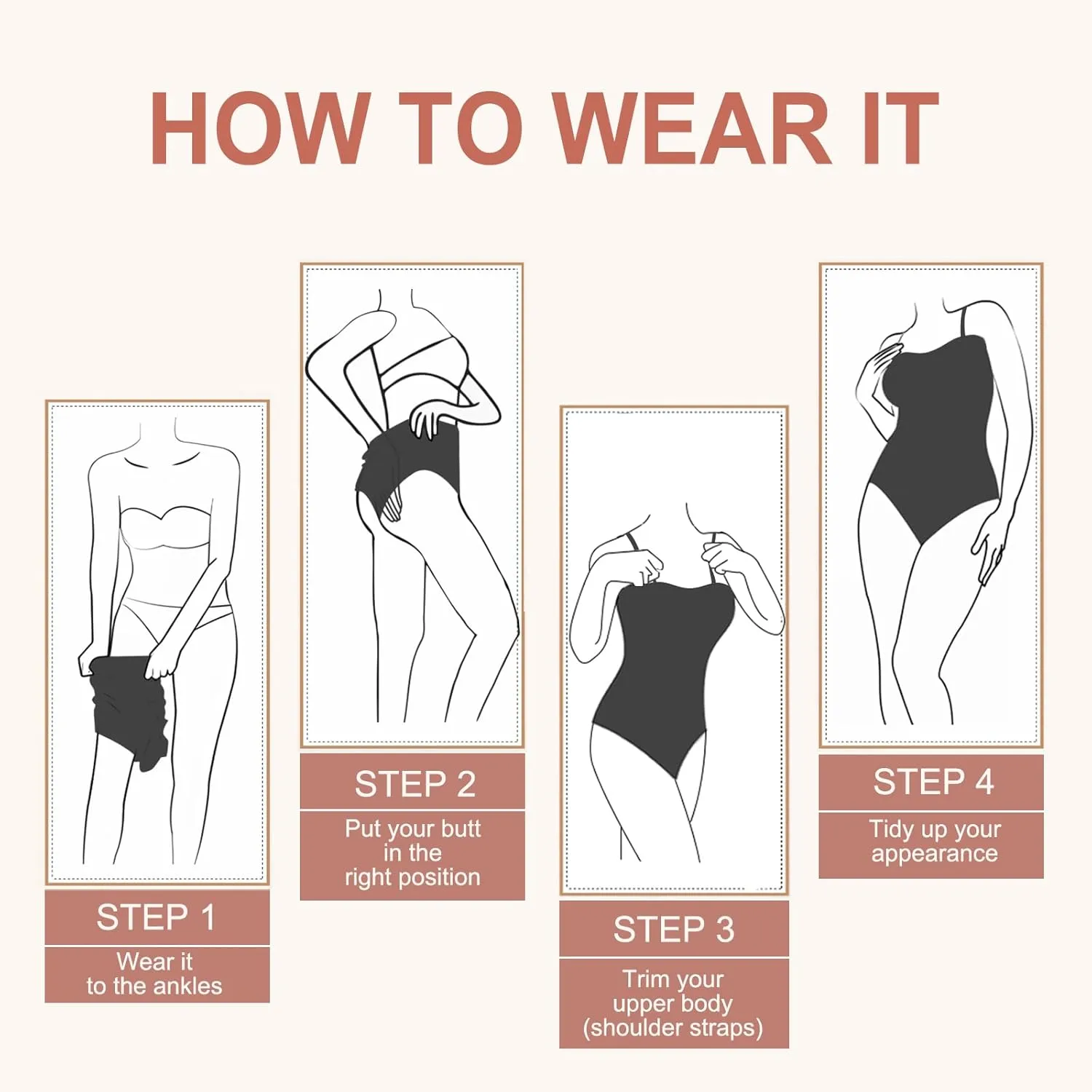Strapless Shapewear Bodysuit for Women Seamless triangle Tummy Control Bodysuit Slimming Butt Lifter Body Shaper