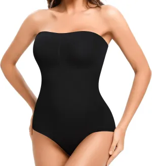 Strapless Shapewear Bodysuit for Women Seamless triangle Tummy Control Bodysuit Slimming Butt Lifter Body Shaper