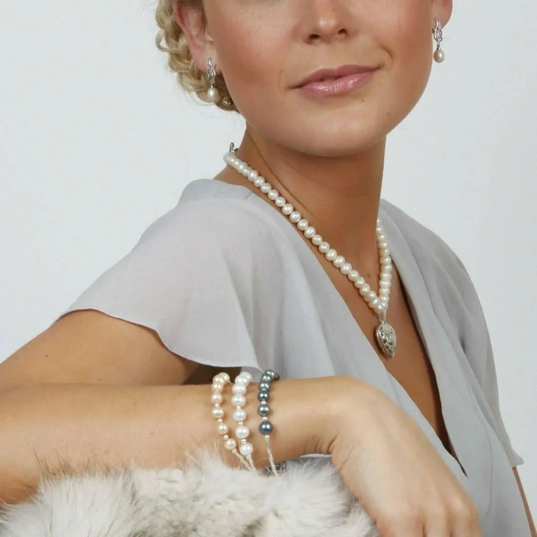 Twist Pearl Bracelet Ivory Pearls