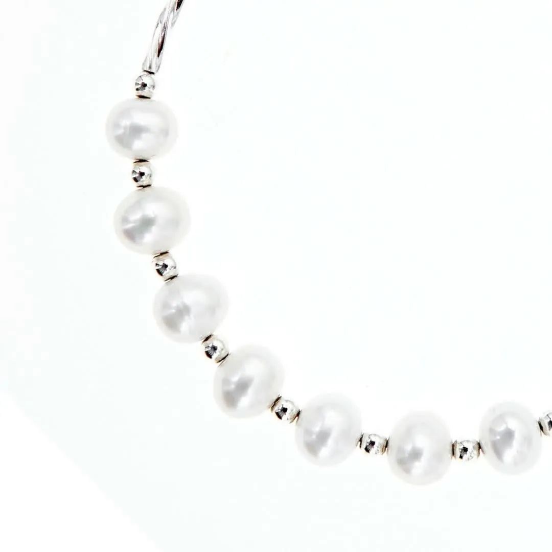 Twist Pearl Bracelet Ivory Pearls