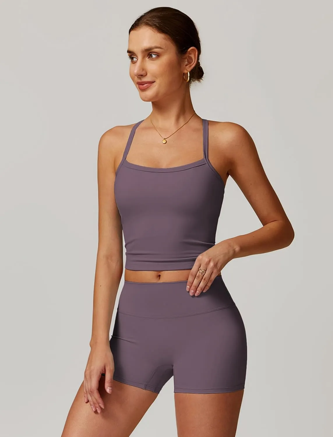 Two Piece Workout Sets For Women Tank Top Matching High Waist Booty Lifting Shorts Gym Yoga Active Wear Outfits