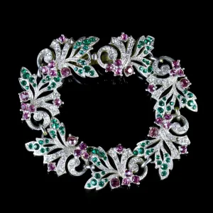 Vintage Suffragette Paste Stone Bracelet