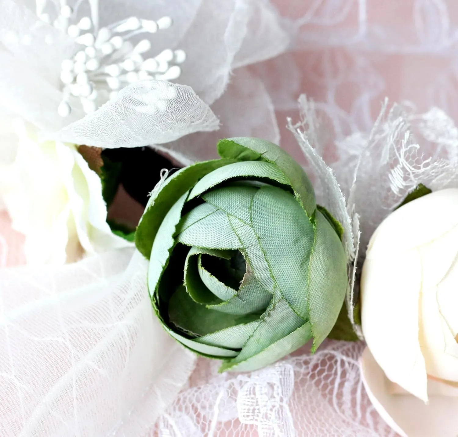 Vivivalue Floral Crown Girl Floral Headband Flower Headpiece Halo Wedding Party Photos